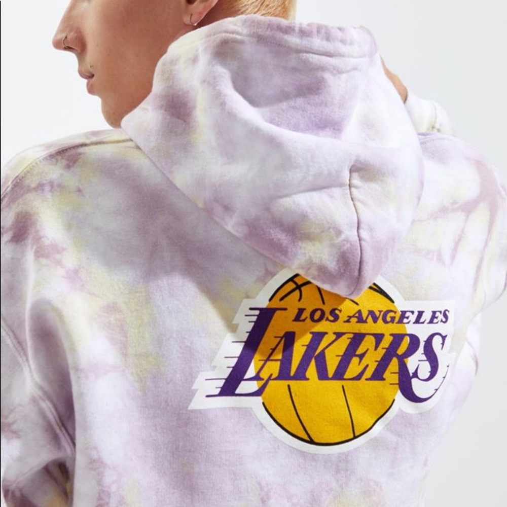 NBA Lakers Tie Dye Hoodie Sweatshirt-L